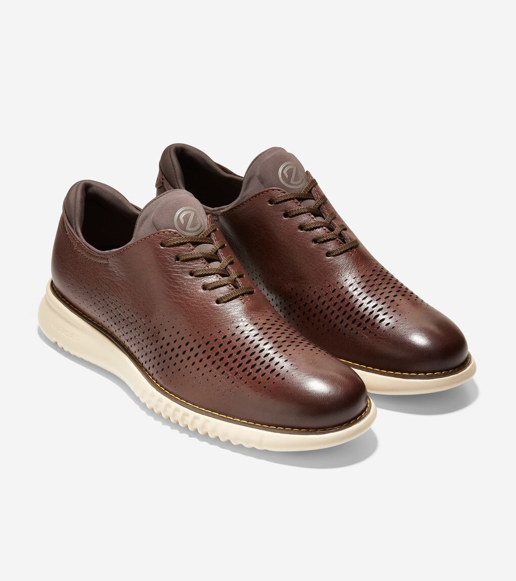 2.ゼログランド レーザー ウィングチップ オックスフォード ラインド mens.