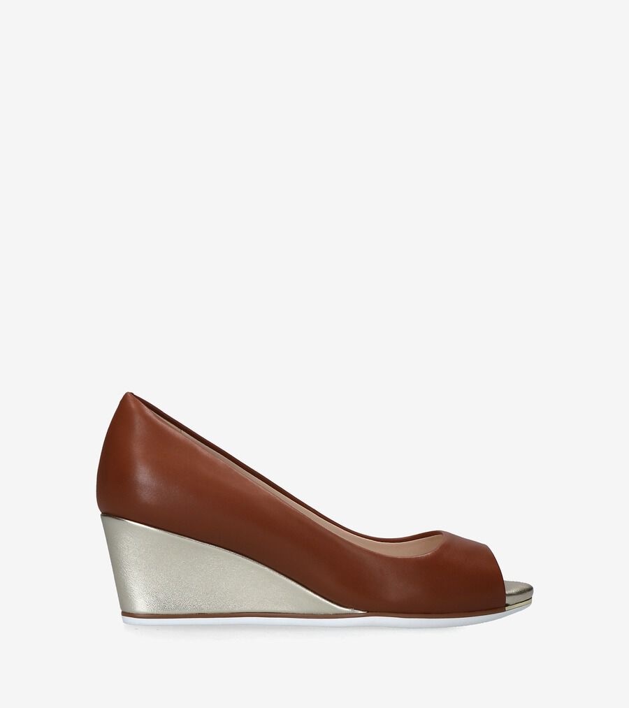 【Cole Haan】グランド アンビション オープントゥ ウェッジ　7.1/2 グランド アンビション オープントゥ ウェッジ 55mm womens. 0.0