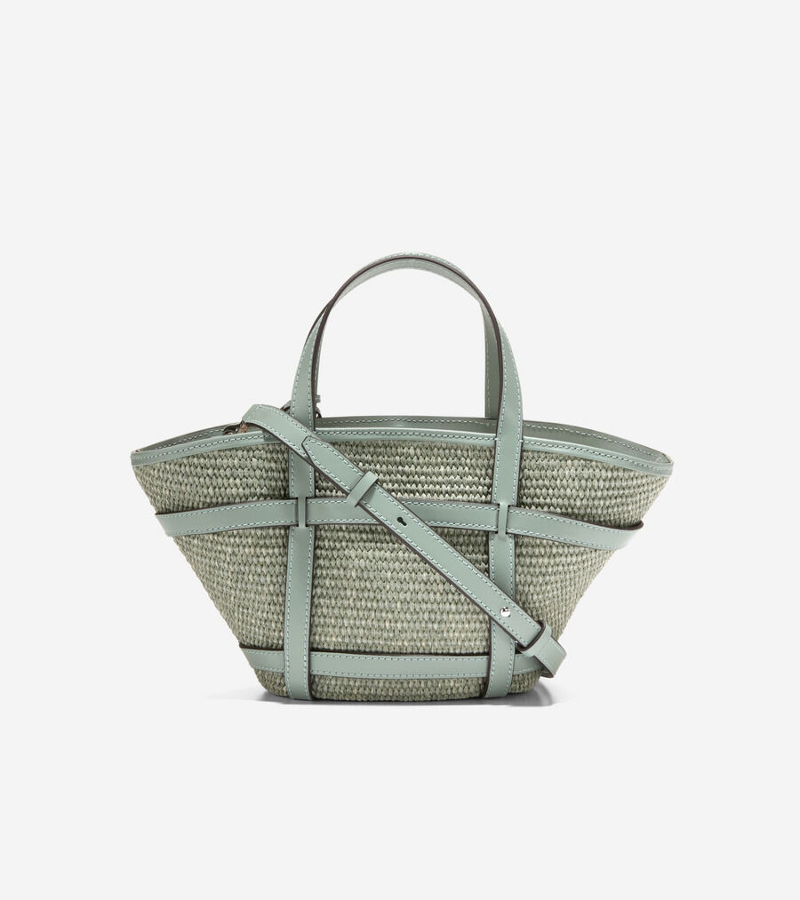 【美品】COLE HAAN グレージュ トートバッグ ポーチ付き キー ウエスト トート クロスボディ womens 28000 | COLE_HAAN