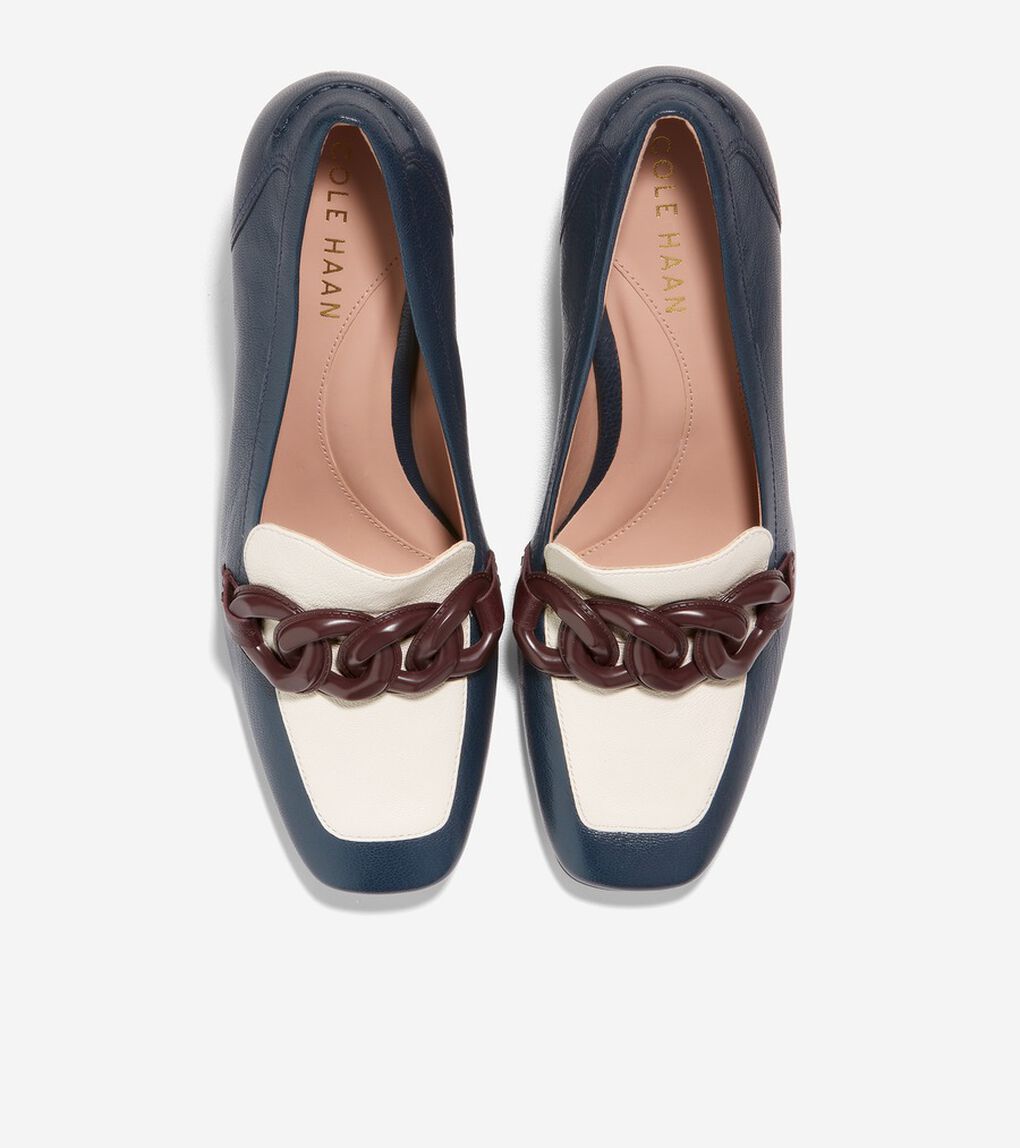 クリスティ スクエア チェーン ローファー womens.