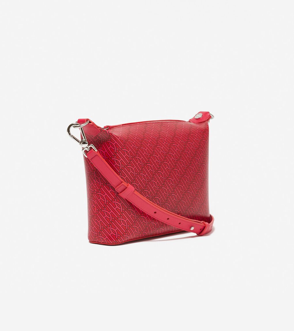 コーテッド キャンバス トップ ジップ クロスボディ womens.