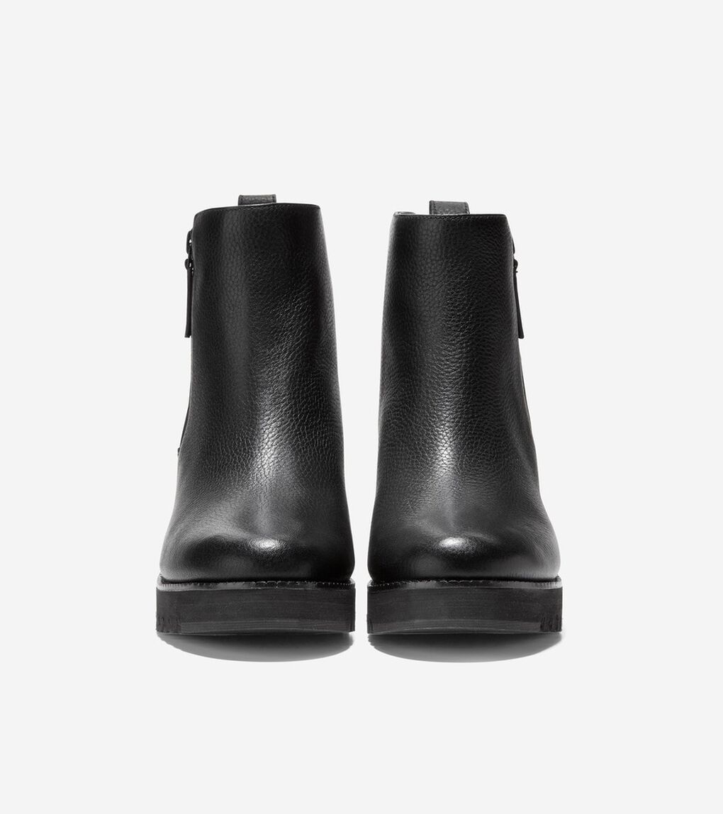 ゼログランド シティ ウェッジ サイド ジップ ブーツ ウォータープルーフ womens.