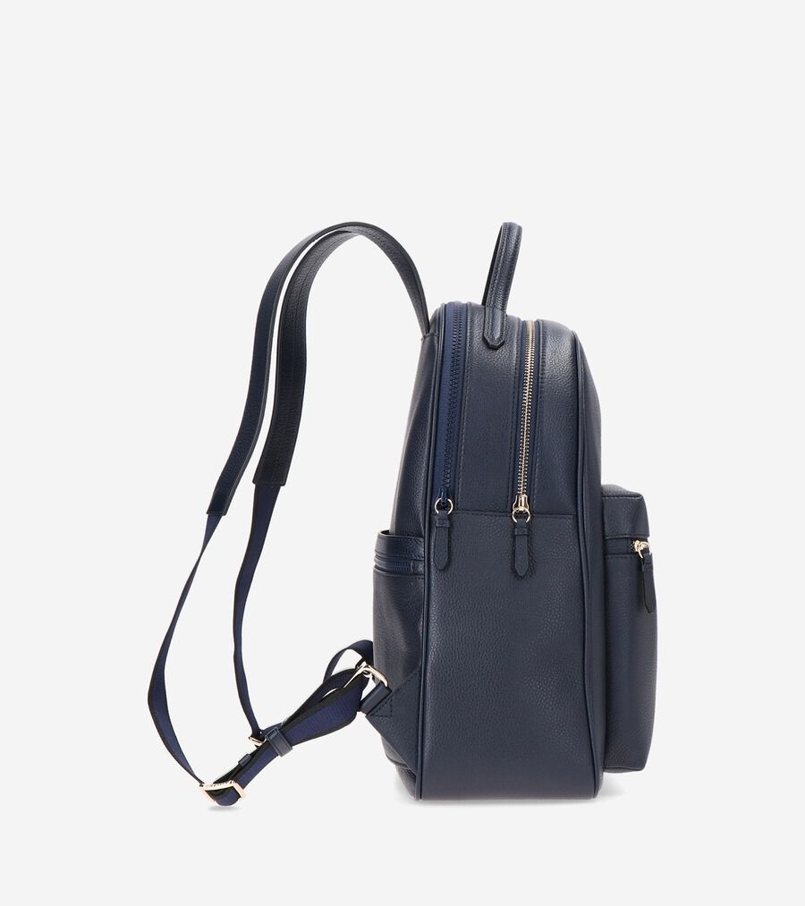 COLE HAAN コールハーン ネイビー レザーバックパック コール ハーン COLE HAAN レザー コンバーチブル バックパック