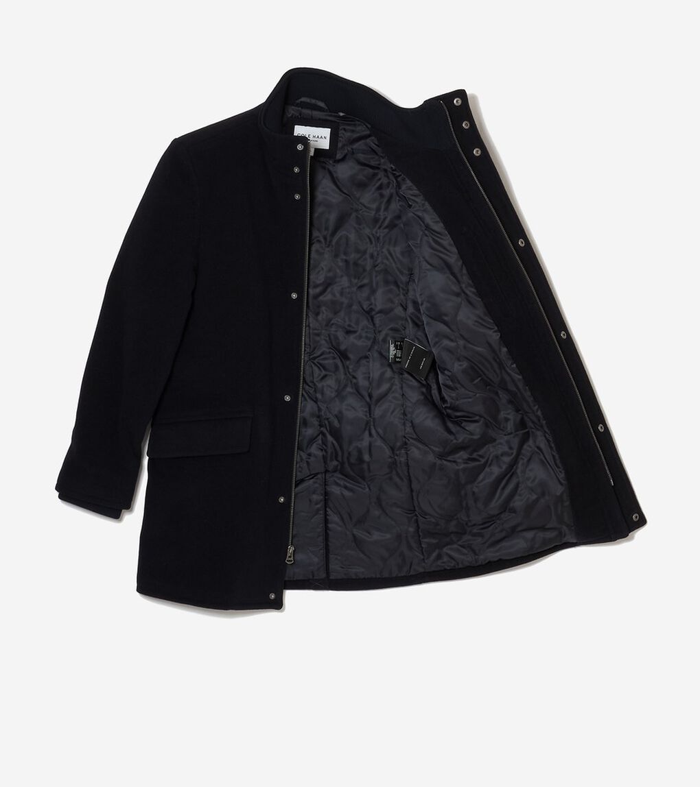スタンドカラーカーコート mens.