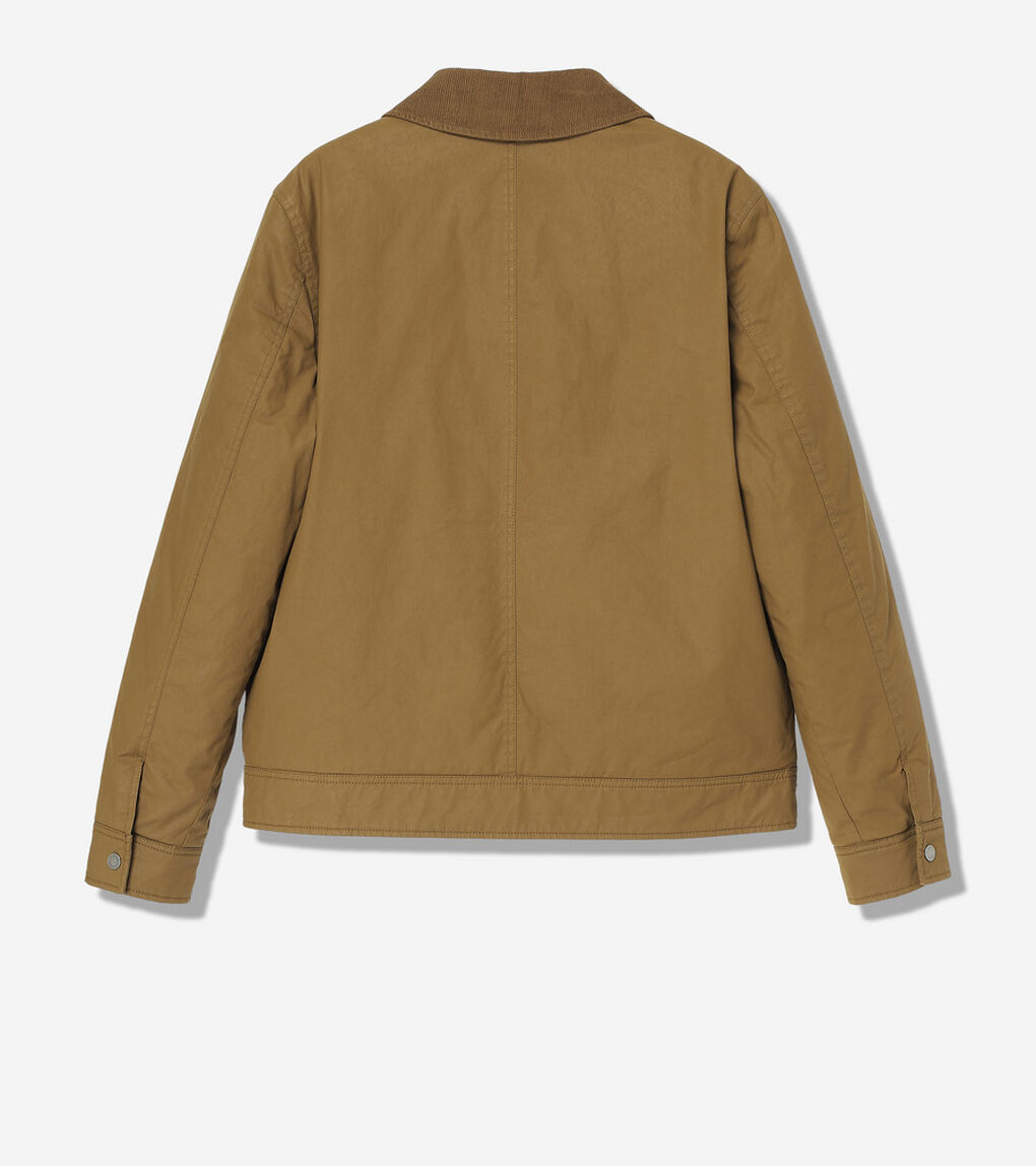 コーティッド コットン トラッカー ジャケット mens