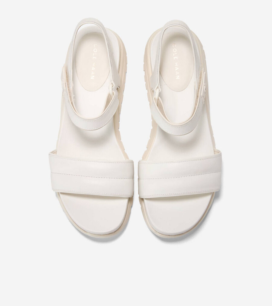 (新品) COLE HAAN ZERØGRAND サンダル　ホワイト ゼログランド アンクル ストラップ サンダル womens. 29000 | COLE_HAAN