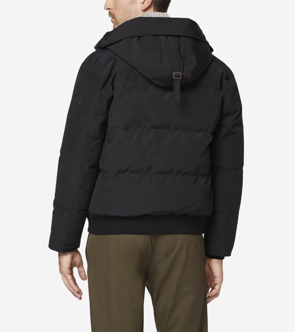 オックスフォード ダウン フーテッド ボンバー ジャケット mens. 0.0  