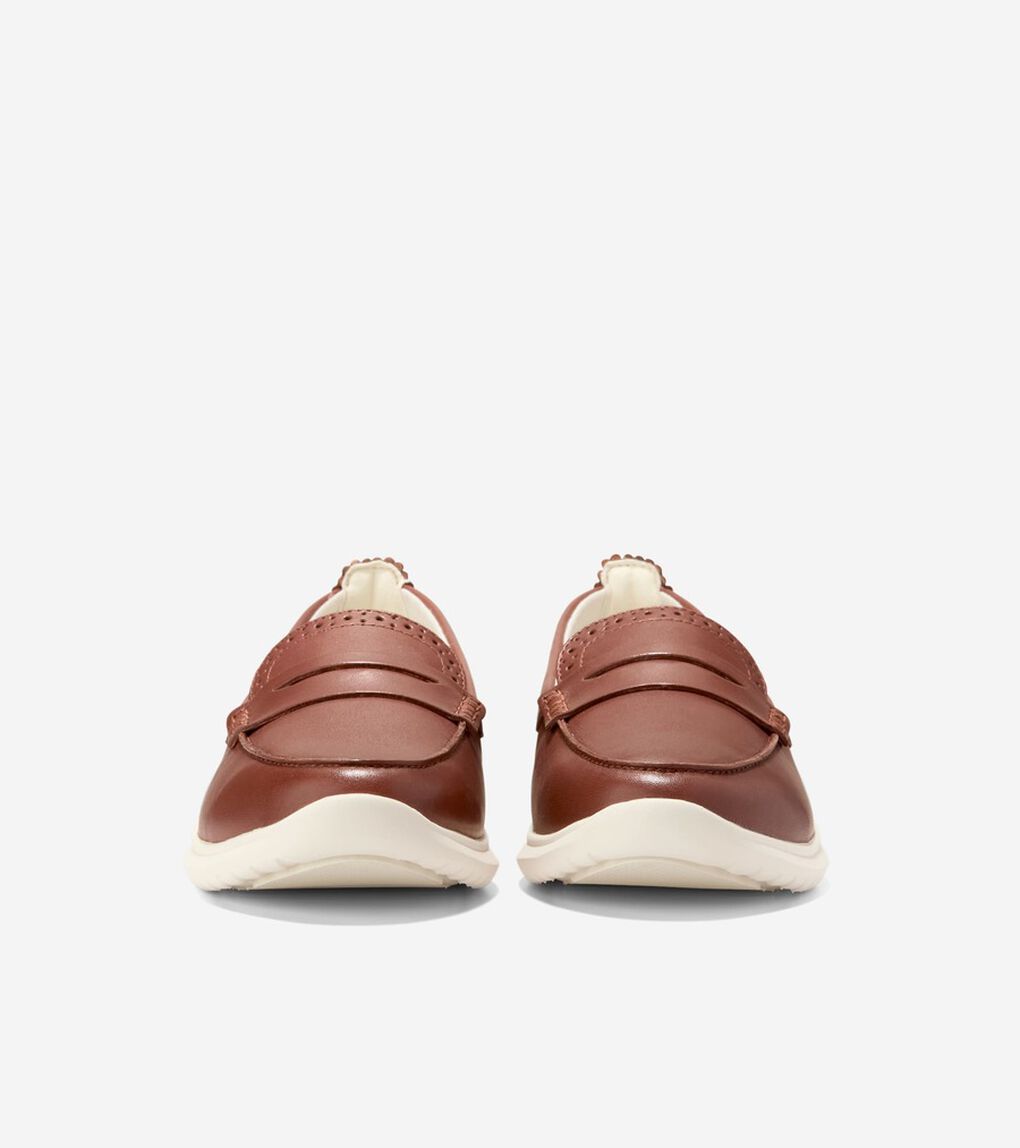 ゼログランド メリット レザー ローファー womens.