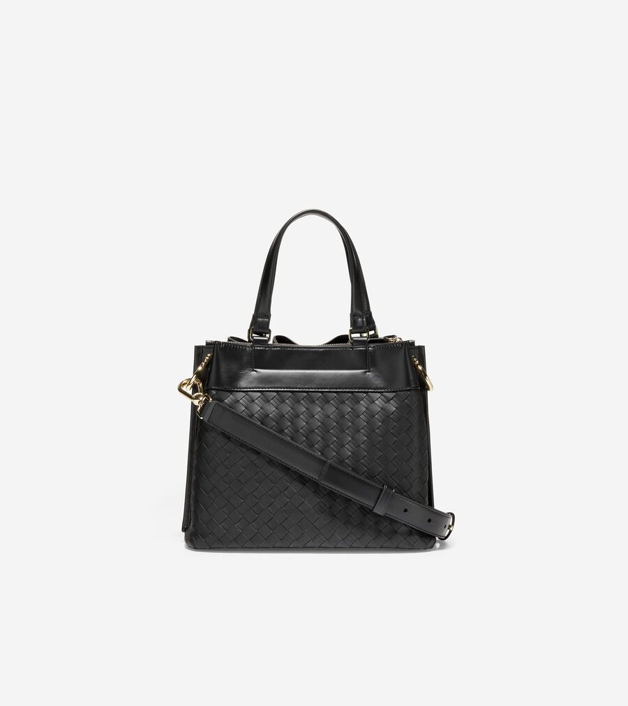 ウォーブン レザー スモール バケットバッグ womens. 34200