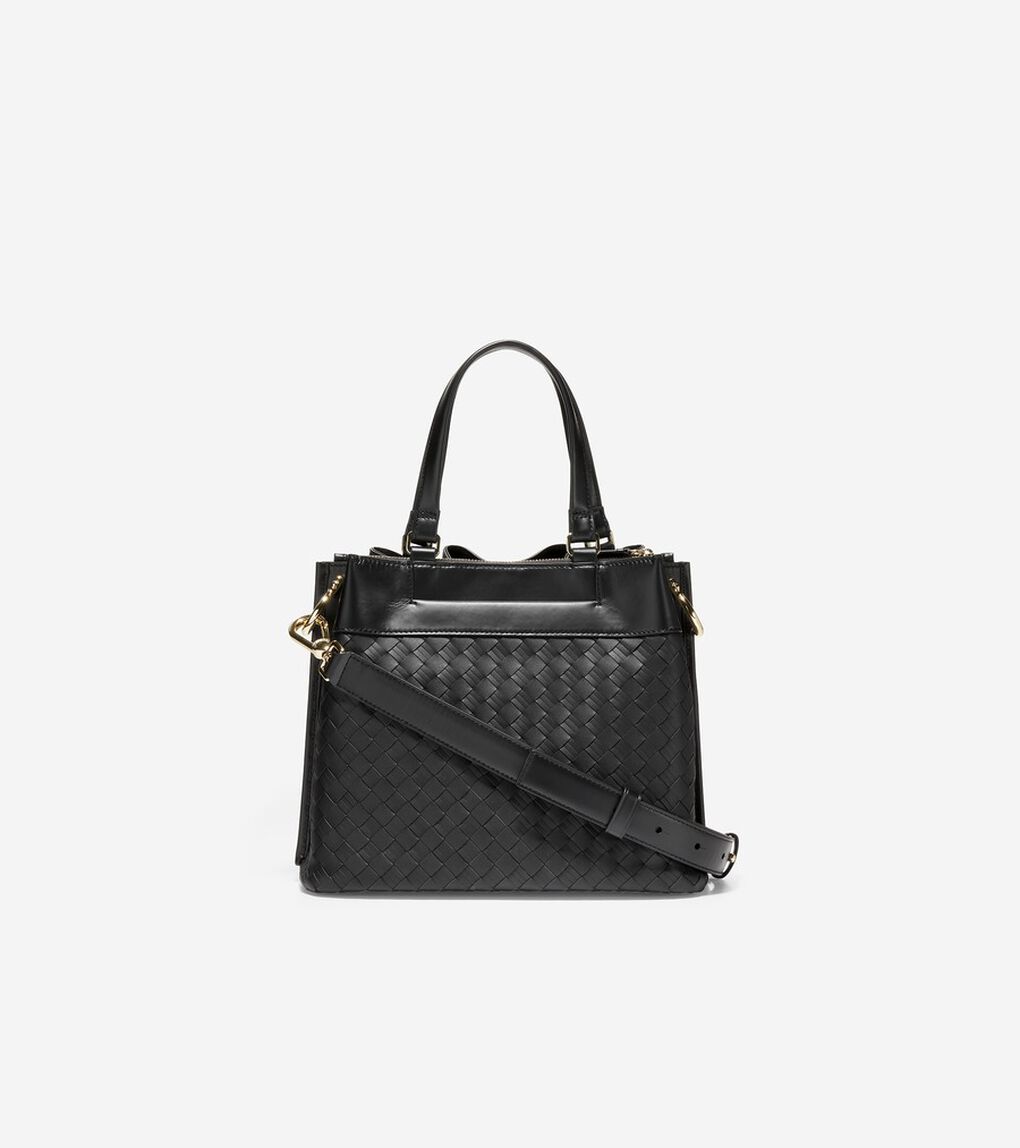 ウォーブン レザー スモール バケットバッグ womens.