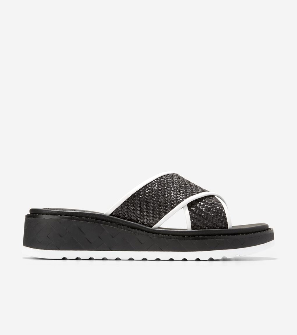 グランドプロ デイリン ウェッジ スライド サンダル womens