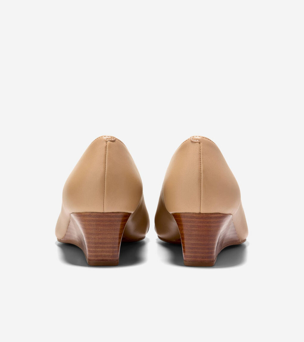 ゴートゥー マルタ ピープトゥ ボウ ウェッジ womens