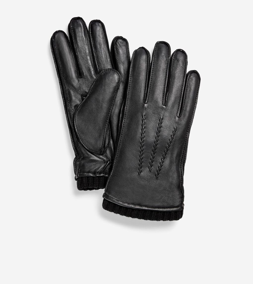 レザー ニット カフ グローブ mens.