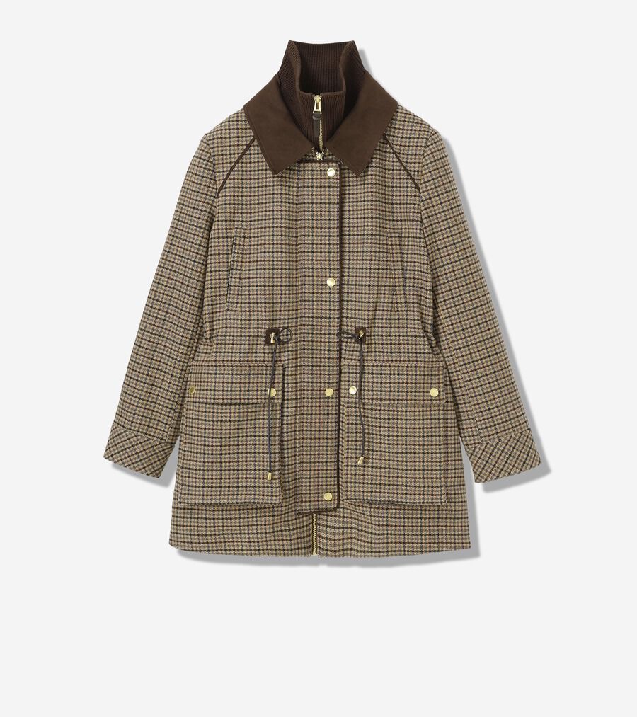 ハウンドトゥース ウール ハンター ジャケット womens 70000 | COLE_HAAN