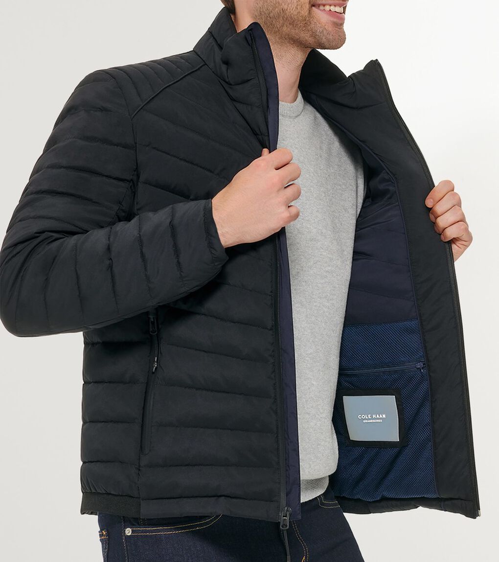ストレッチキルテッドジャケット mens.