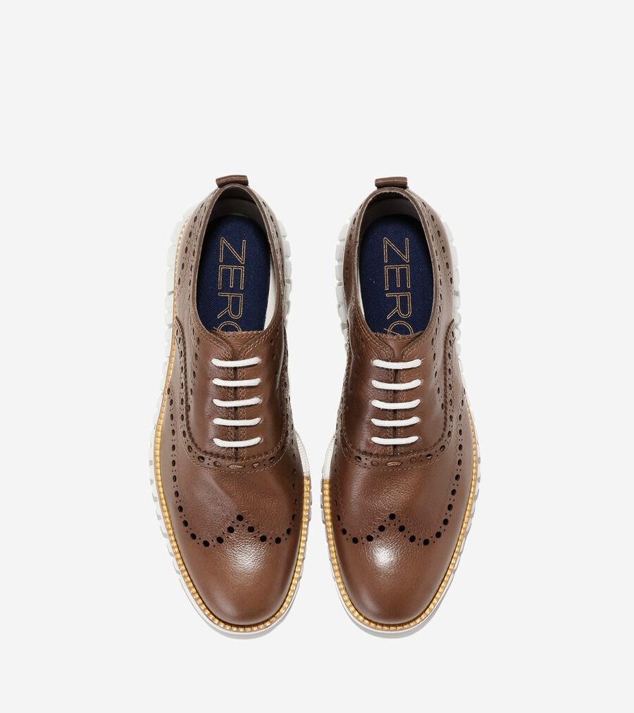 美品　コールハーン 2.ゼログランド ウィング オックスフォード 27cm 9M ゼログランド オックスフォード オープン II mens. 0.0 | COLE_HAAN