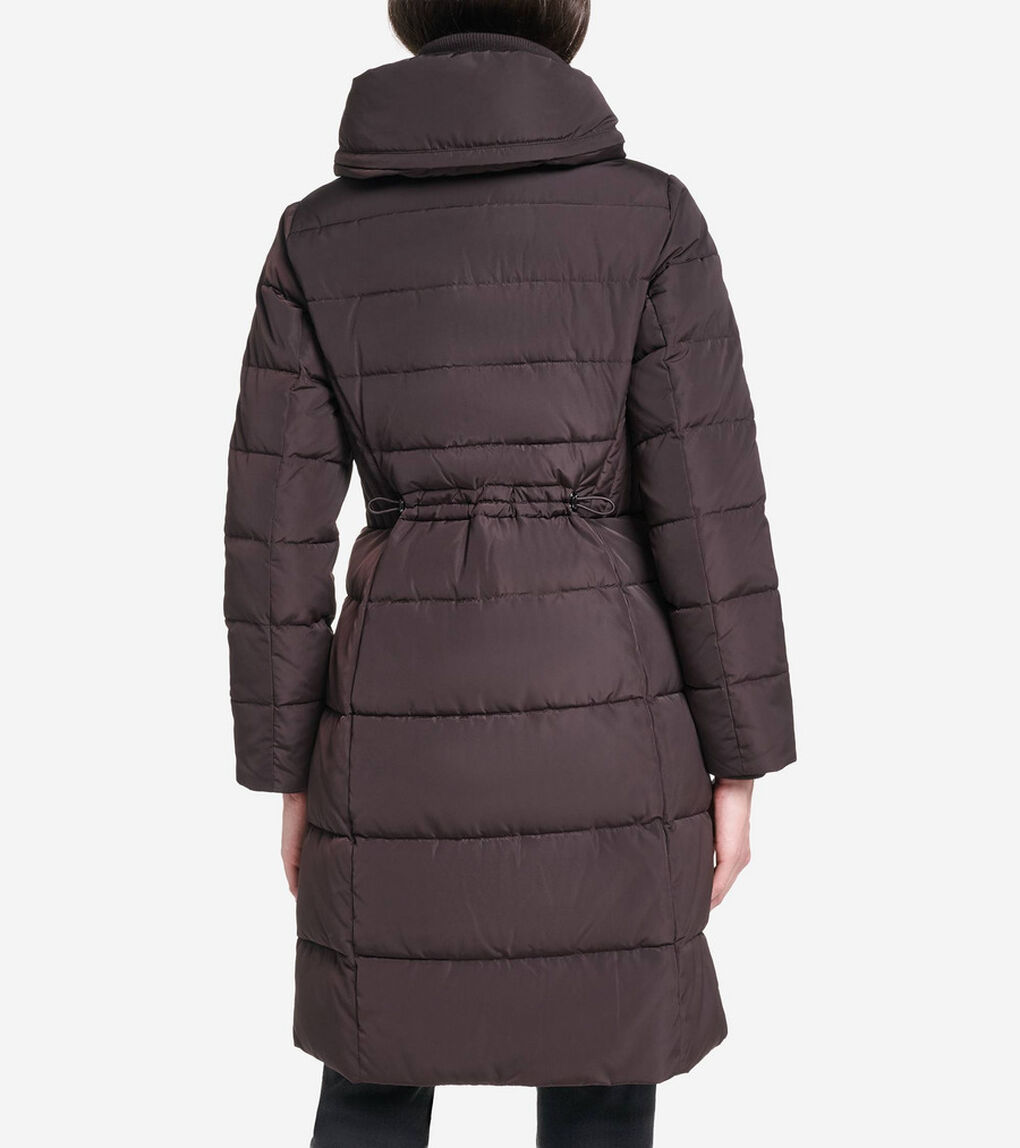 タフタ ダウン ジャケット ウィズ セットイン フード womens