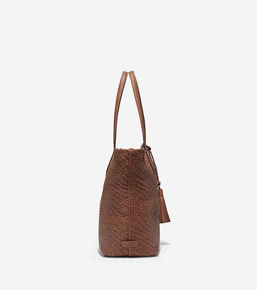 極美品 COLE HAAN ジェネヴィーブ ウーブントート　A４可　黒 c311 コール ハーン COLE HAAN ミニ ホーボー バッグ womens