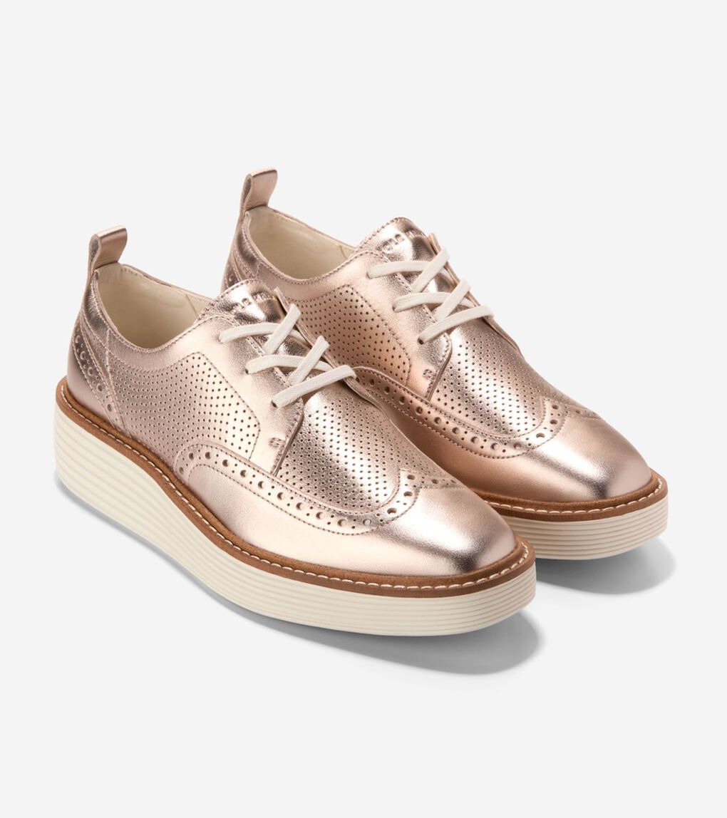 オリジナルグランド プラットフォーム ウィングチップ オックスフォード womens