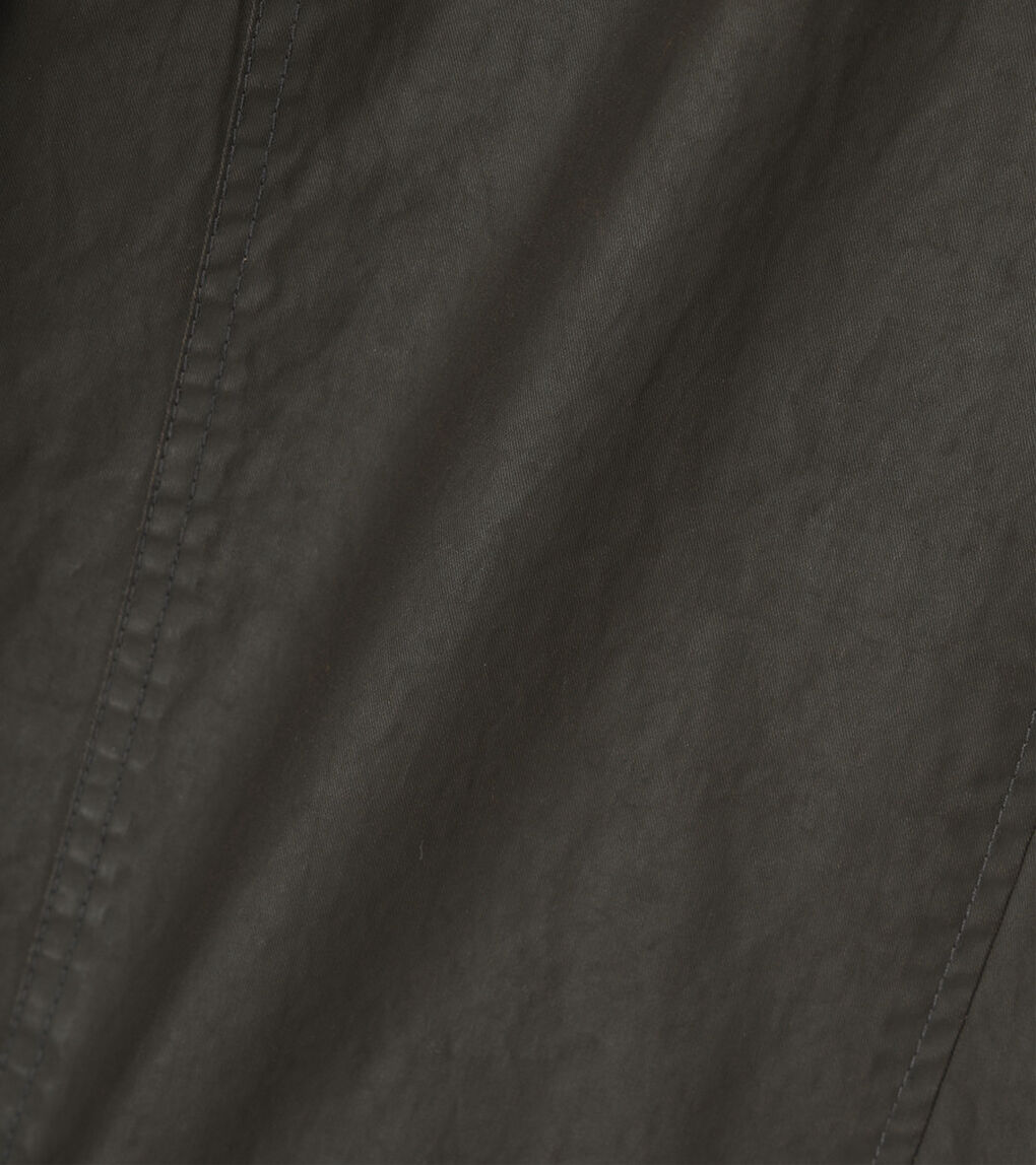 コーティッド コットン ロング バーン コート mens