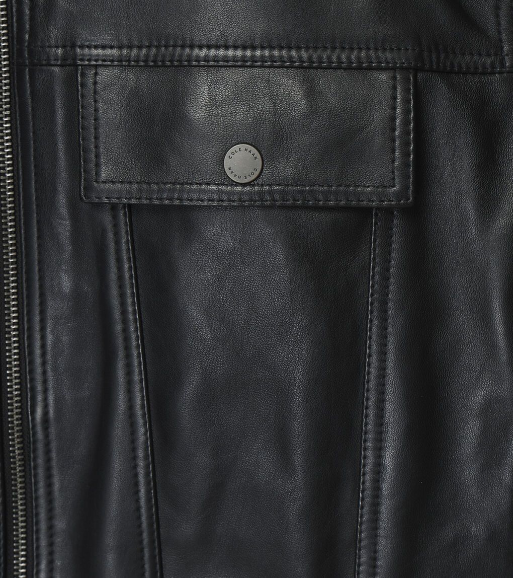 レザー トラッカー ジャケット mens.