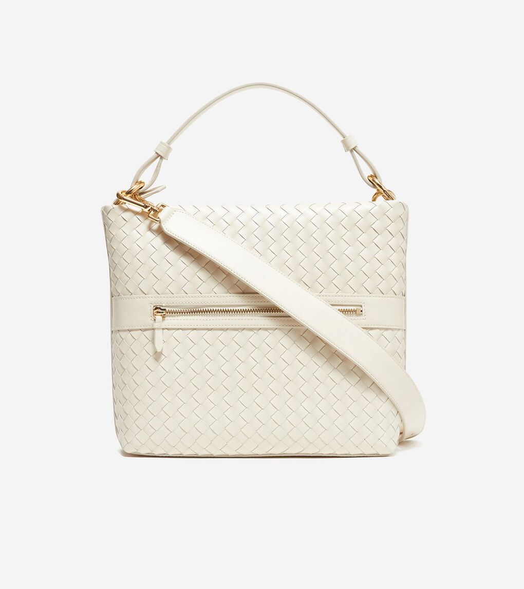 スモール ウォーブン レザーショルダー バッグ womens.