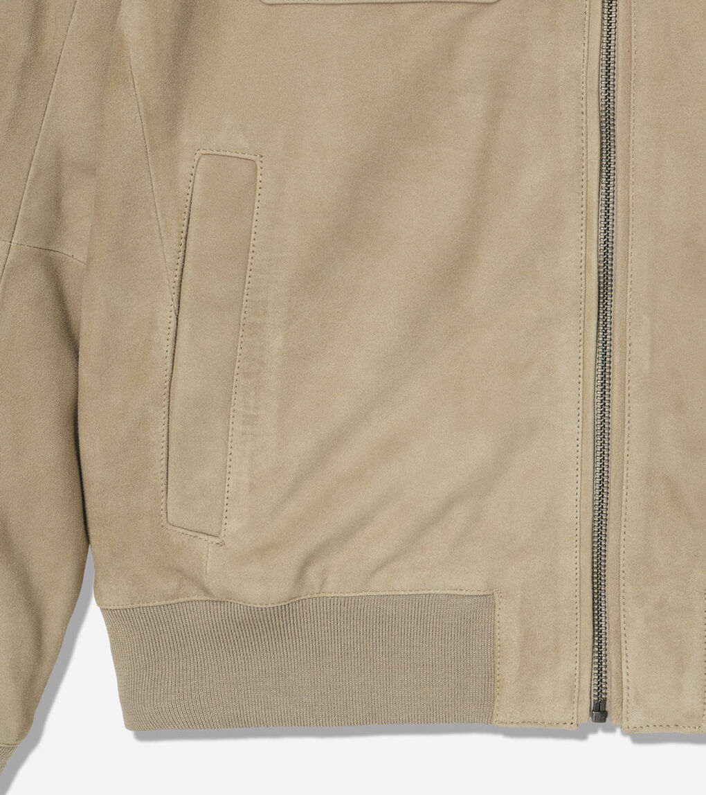 スエード ハリントン ジャケット mens