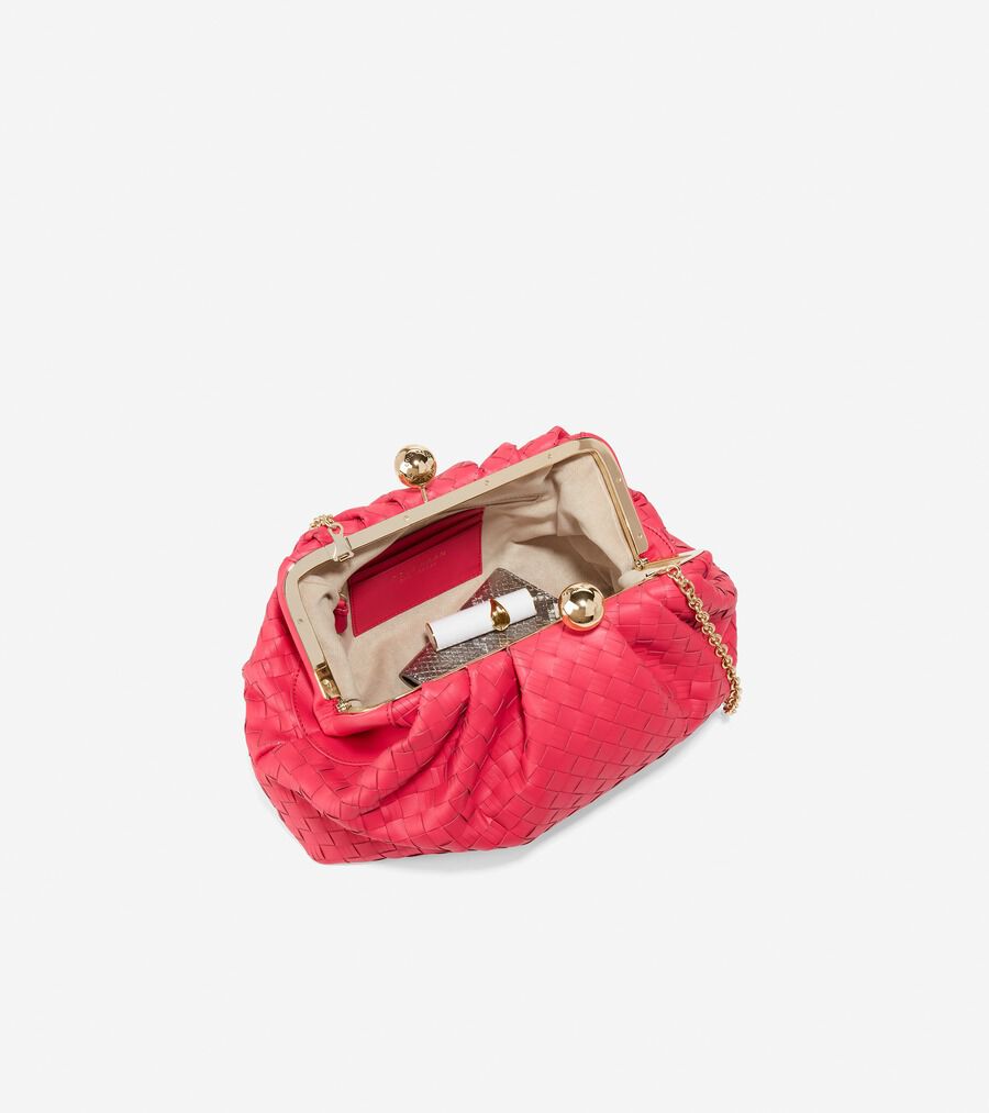 ウォーブン レザー クラッチ womens. 18000 | COLE_HAAN