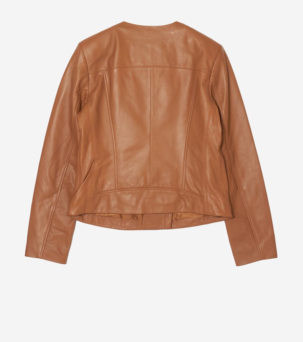 アシンメトリカルレザージャケット womens.
