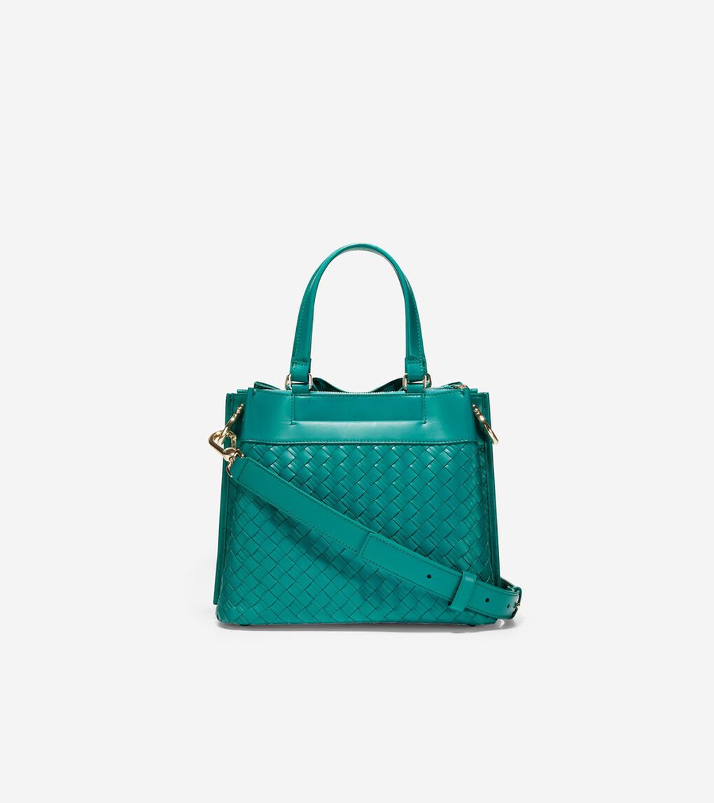 ウォーブン レザー スモール バケットバッグ womens.