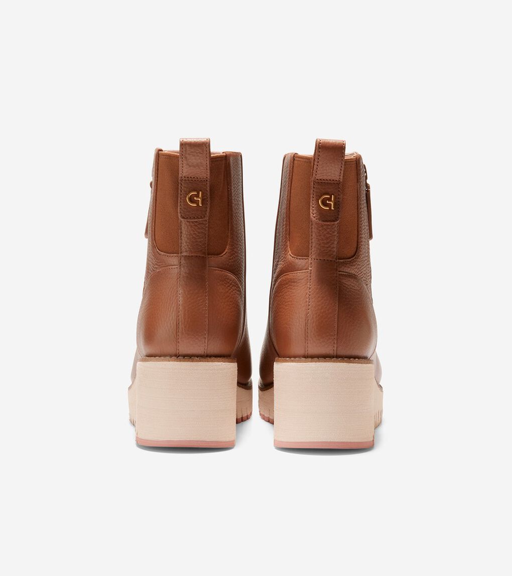 ゼログランド シティ ウェッジ サイド ジップ ブーツ ウォータープルーフ womens.