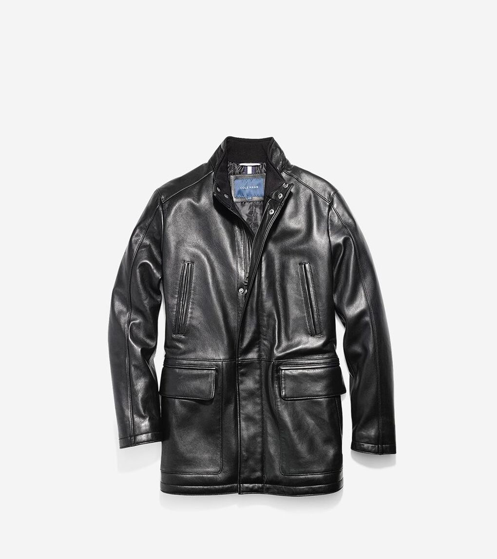 スムーズ レザー カー コート mens.