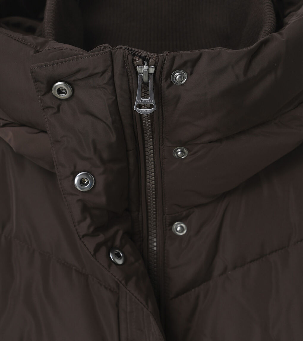 タフタ ダウン ジャケット ウィズ セットイン フード womens