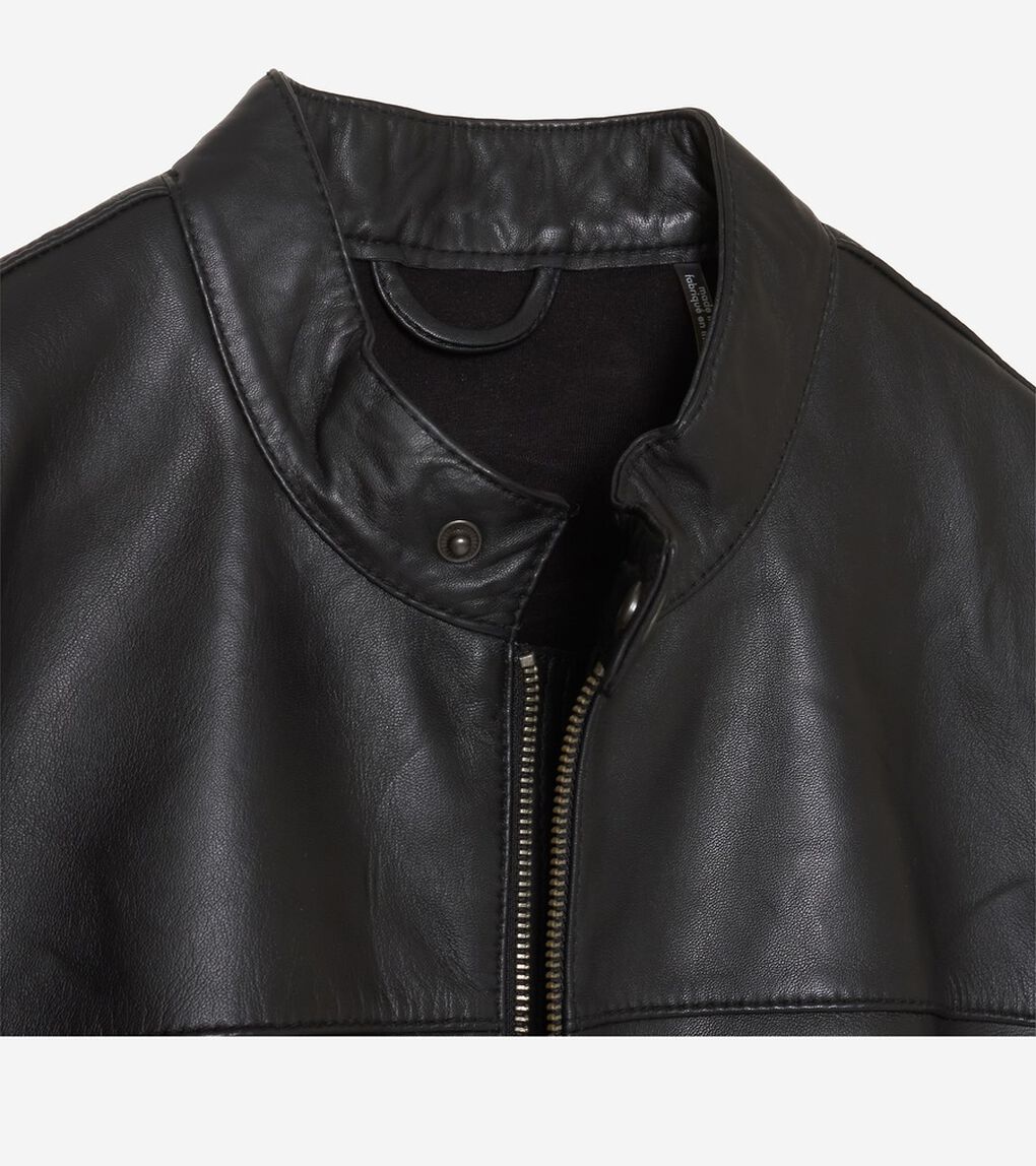 ボンデッドレザー　モトジャケット mens.