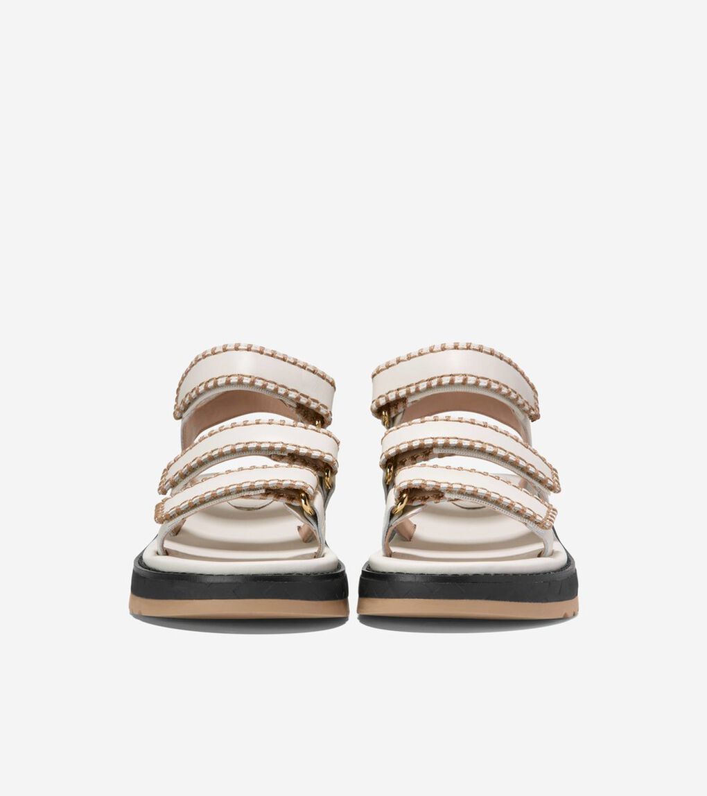 グランドプロ デイリン ウェッジ トリプル ストラップ サンダル womens