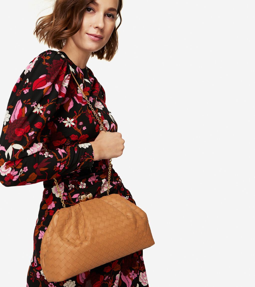 ウォーブン レザー クラッチ womens 18000 COLE_HAAN