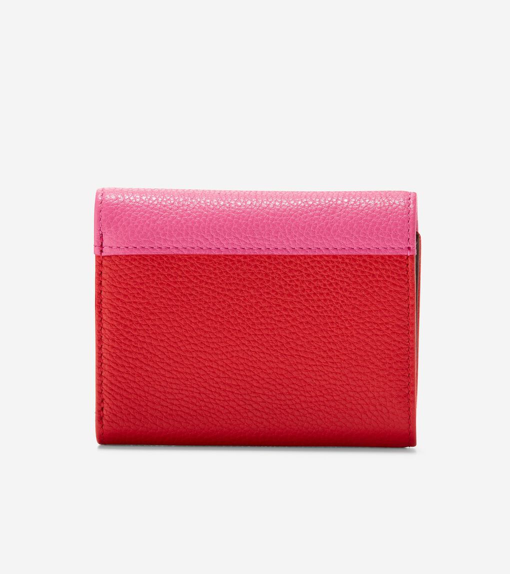 レザー スモール トライフォールド ウォレット womens.
