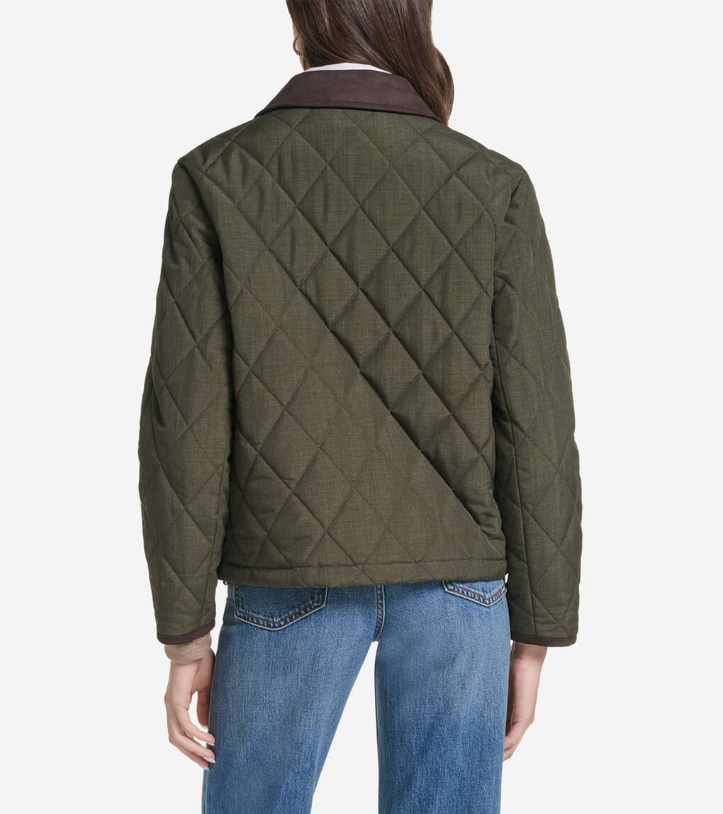 クロス ハッチ ショート キルト ジャケット womens