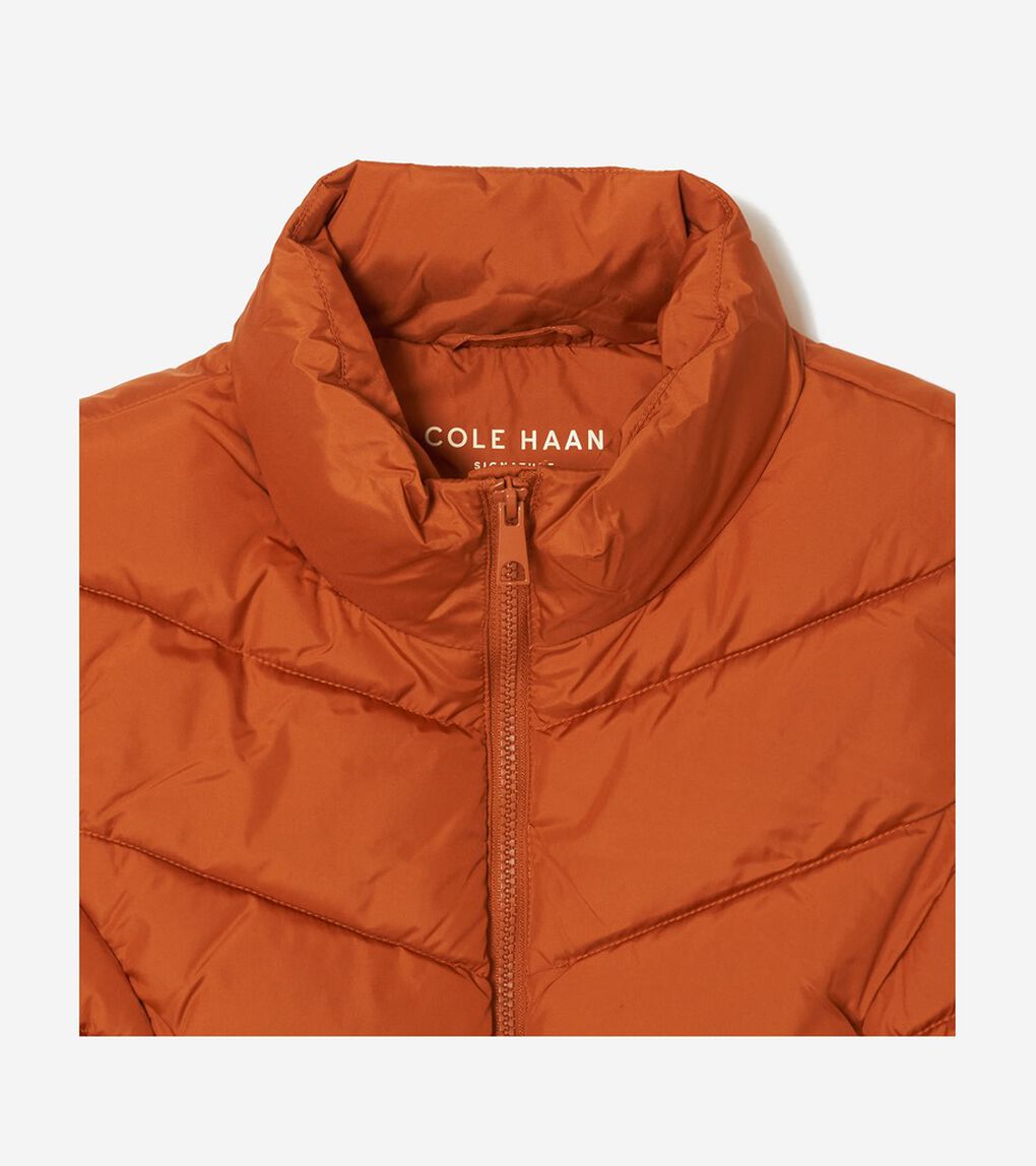 シェブロン ポリフィル ジップ フロントベスト womens.