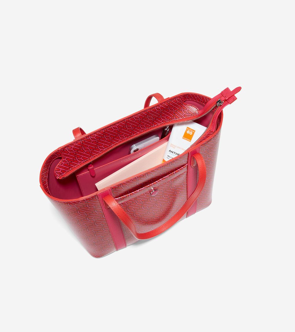 コーテッド キャンバス スモール トップ ジップ トート womens.