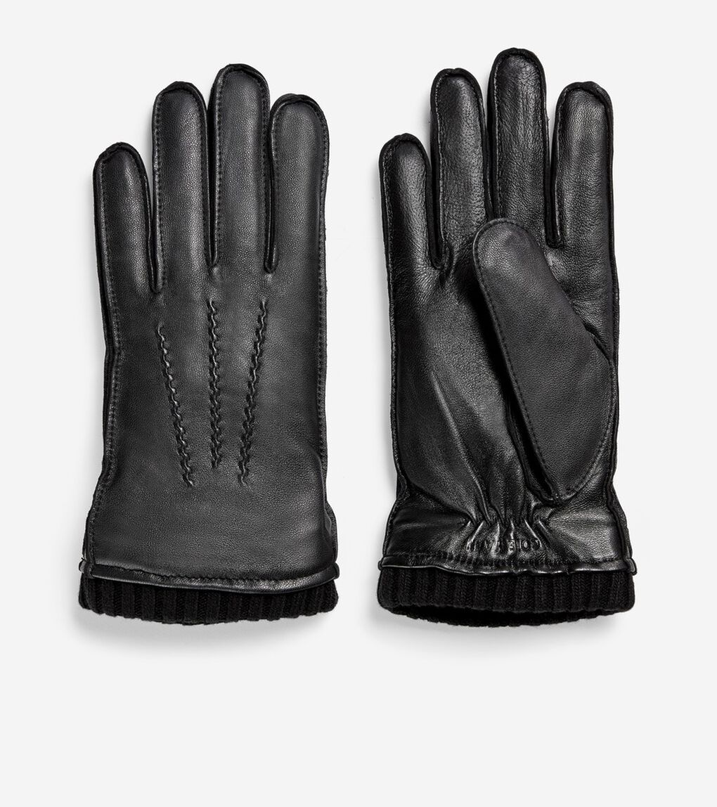 レザー ニット カフ グローブ mens.