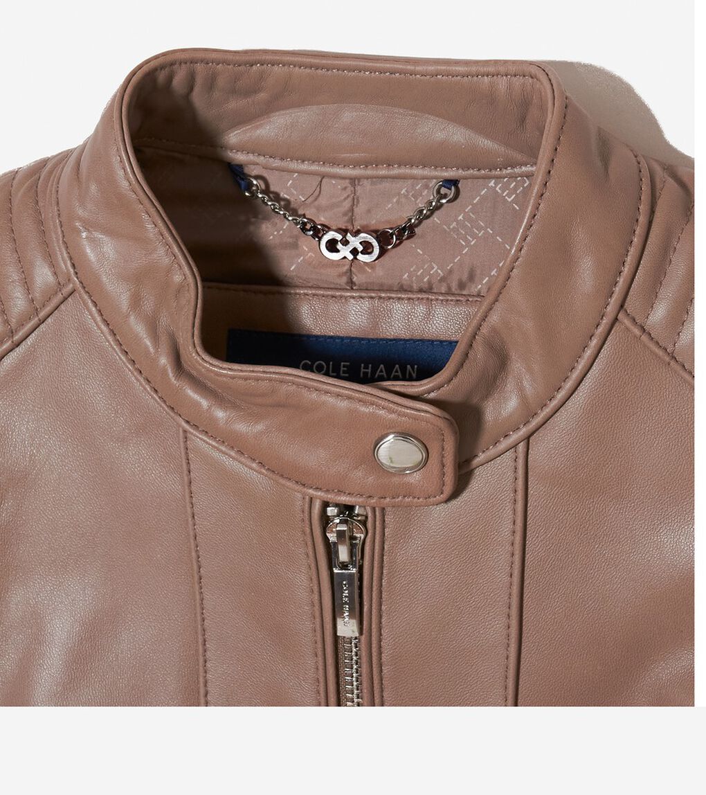 スムーズ レザー レーサー ジャケット womens.