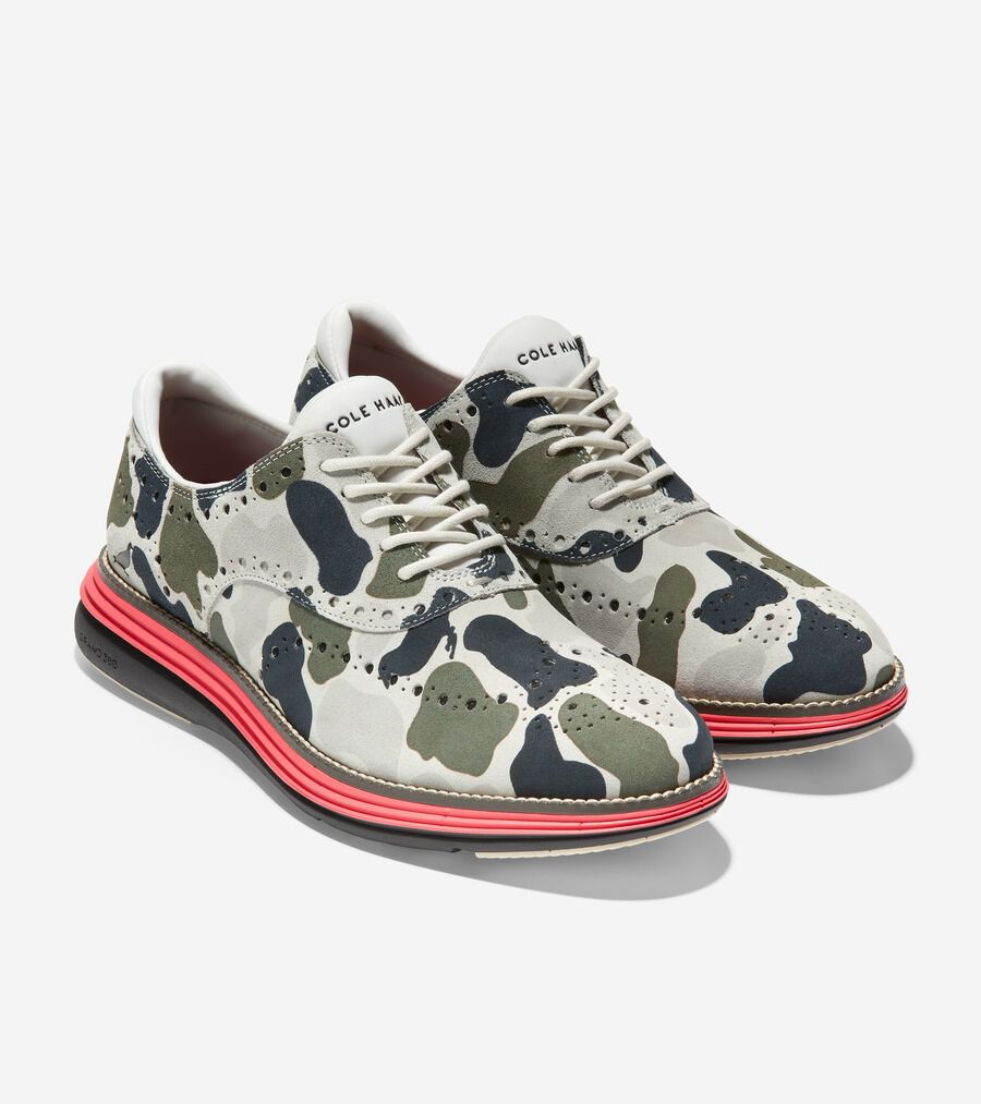 Cole Haan コールハーンGRAND.OS カモフラ柄 ウィングチップ オリジナルグランド ウルトラ ウィング オックスフォード mens. 0.0