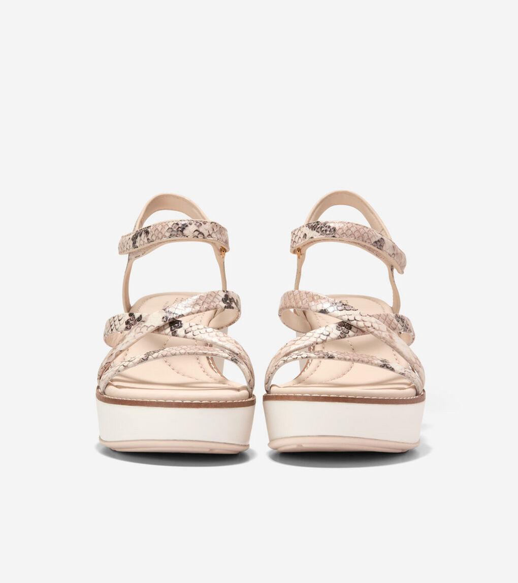 グランド アンビション アズーラ ストラッピー ウェッジ サンダル womens