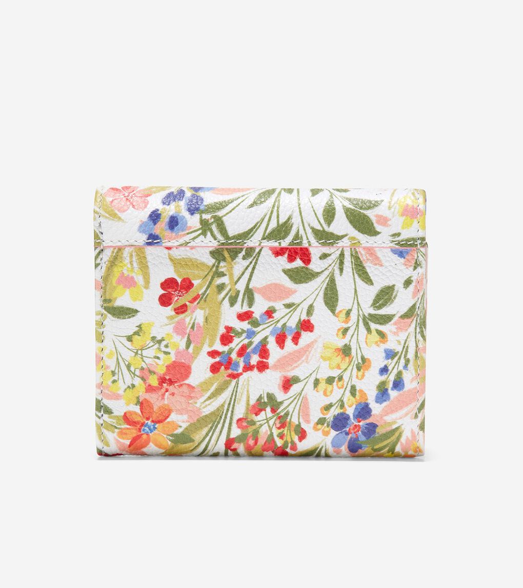 レザー スモール トライフォールド ウォレット womens.