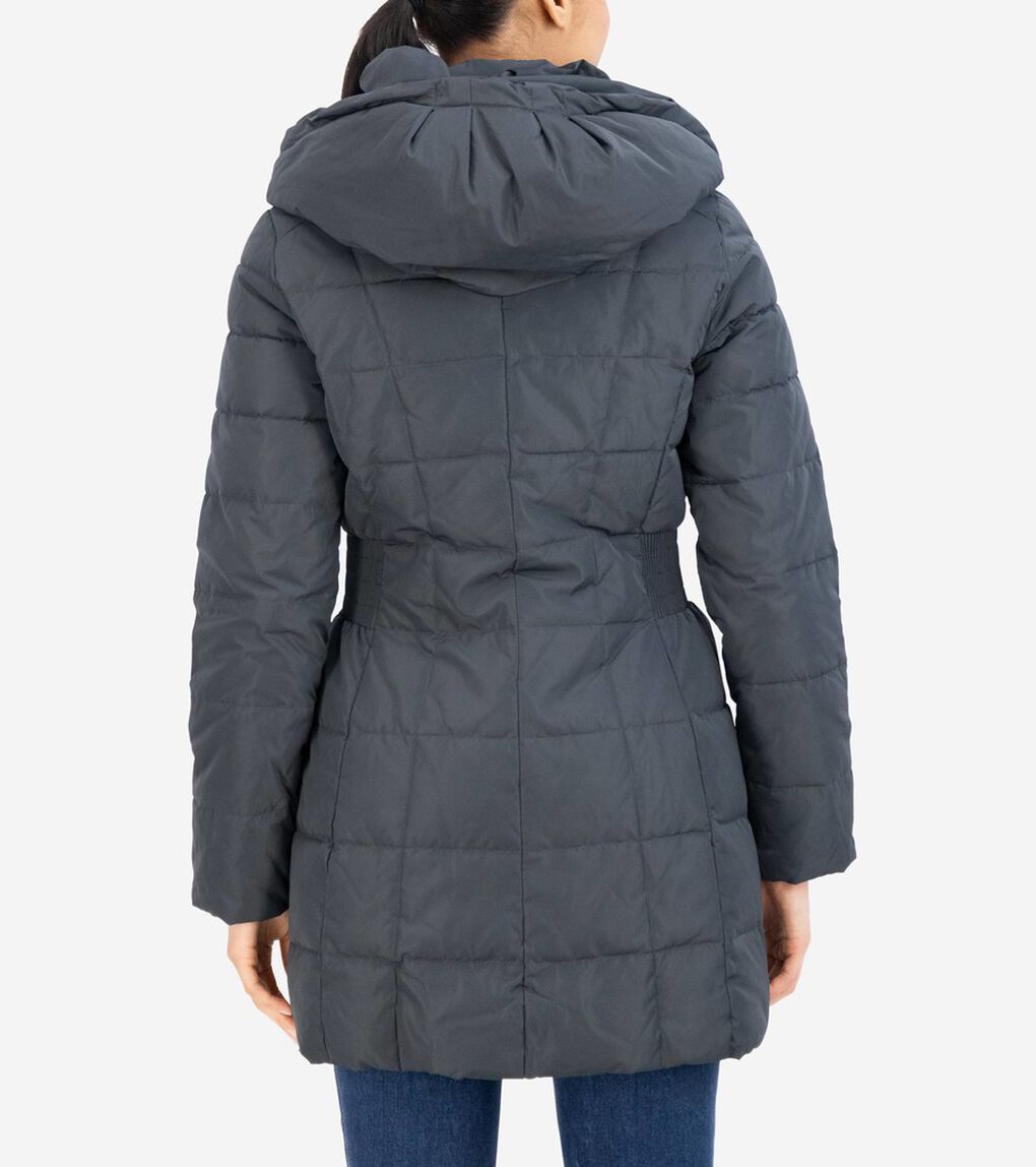 シグネチャー 32IN タフタ ダウン コート womens