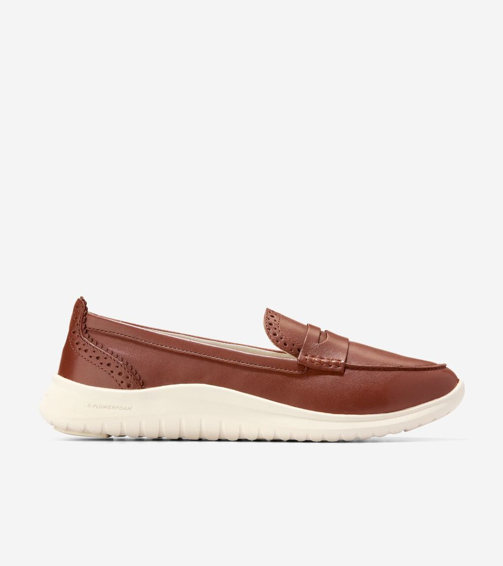 ゼログランド メリット レザー ローファー womens.