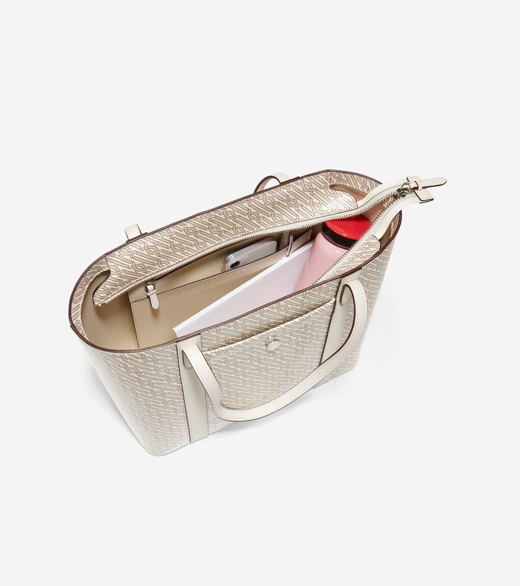 コーテッド キャンバス スモール トップ ジップ トート womens.