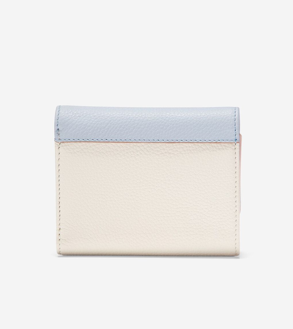 レザー スモール トライフォールド ウォレット womens.