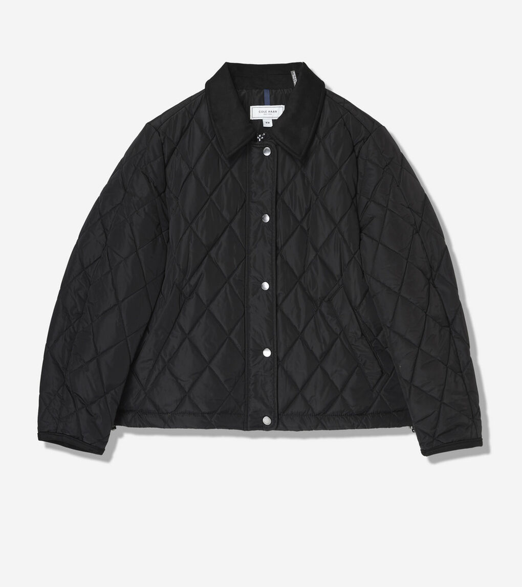 ダイアモンド キルテッド クロップド ジャケット womens.